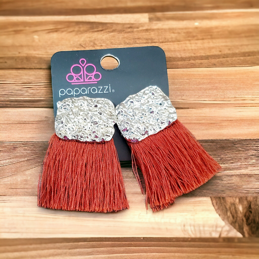 Plum blume - brick red earrings (jewlery)