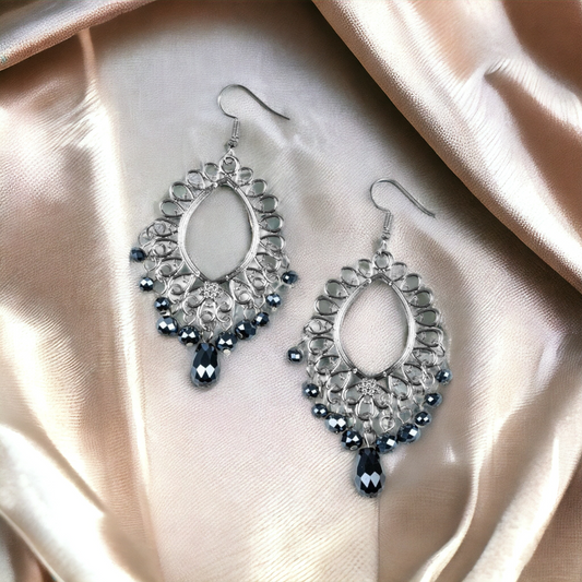 Just Say NOIR - Blue earrings (Jewelry)