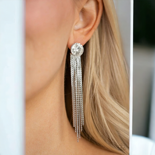 Level Up - White earrings (Jewelry)