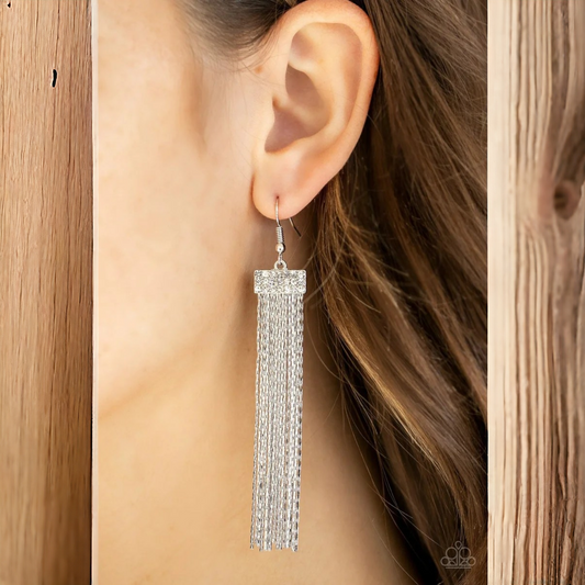 Twinkling Tapestry white earrings (Jewelry)
