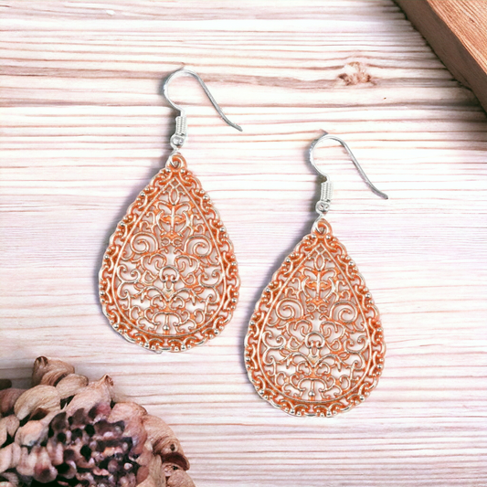 Indie Idol - Orange earrings (Jewelry)
