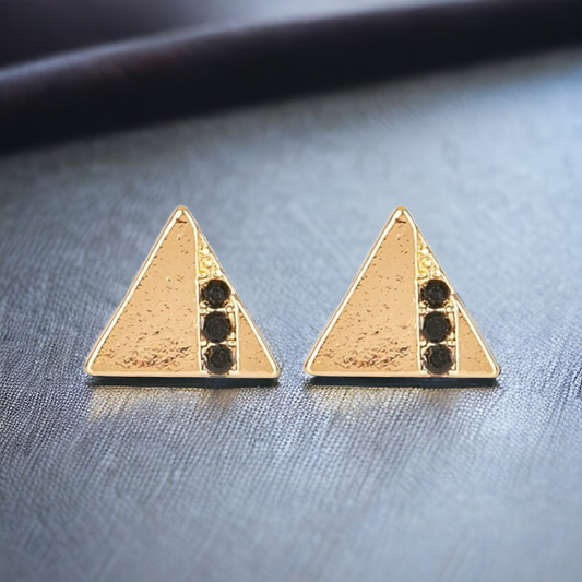 Pyramid Paradise - Black earrings (Jewelry)