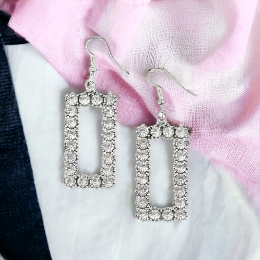 Mirror, Mirror - White earrings (Jewelry)
