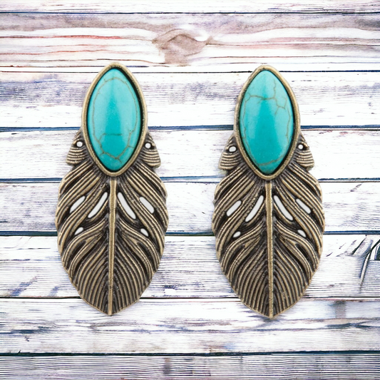 Rural Roadrunner - Brass earrings (Jewelry)