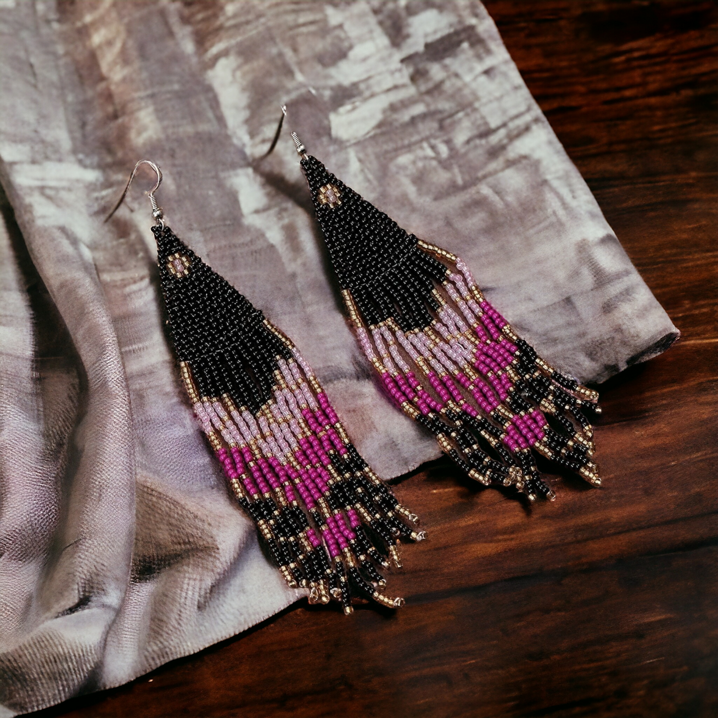 Beaded abundance earrings