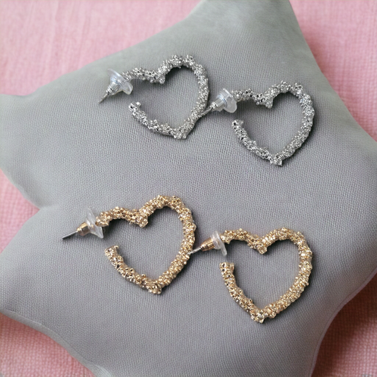 Love on the rocks hoop earrings (earrings)