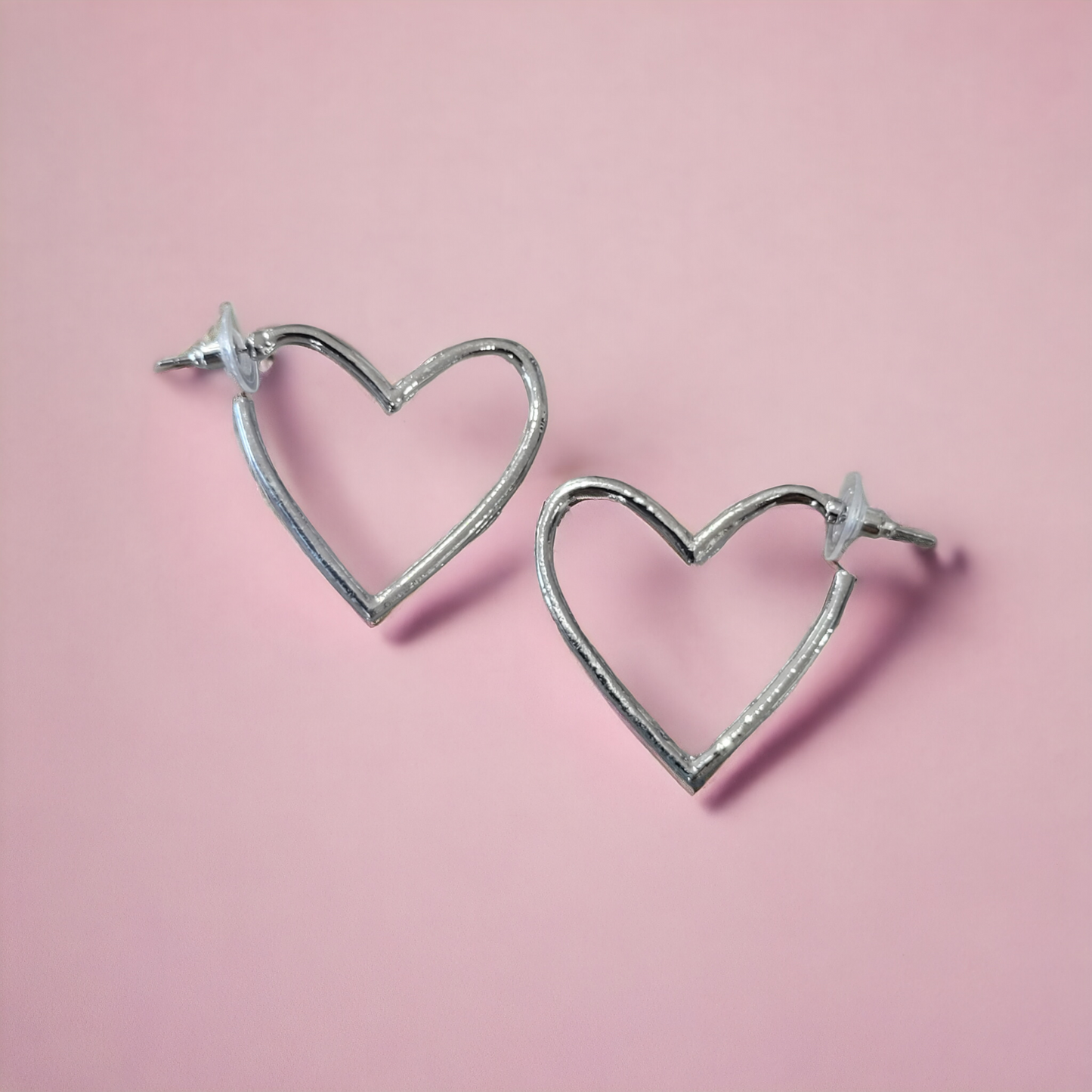 Heart hoop earrings