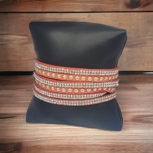 Tangerine wrap and snap bracelet (Bracelets)
