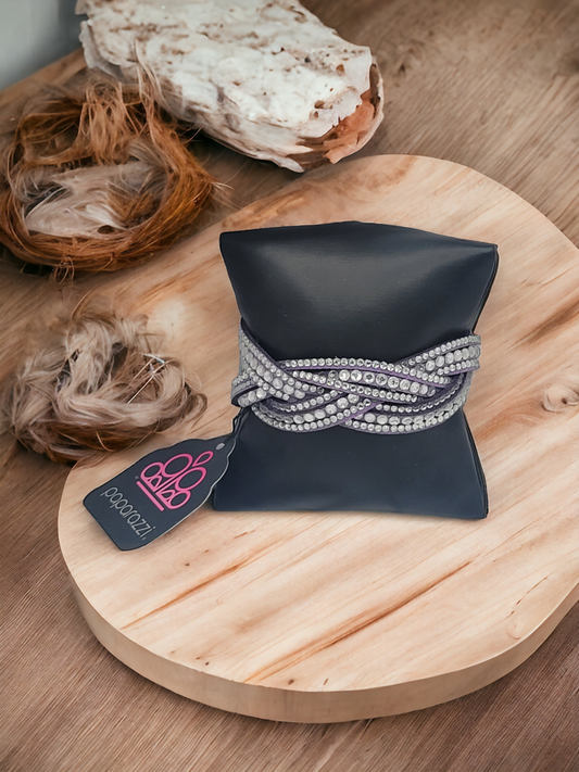 Purple braided snap bracelet (Bracelets)
