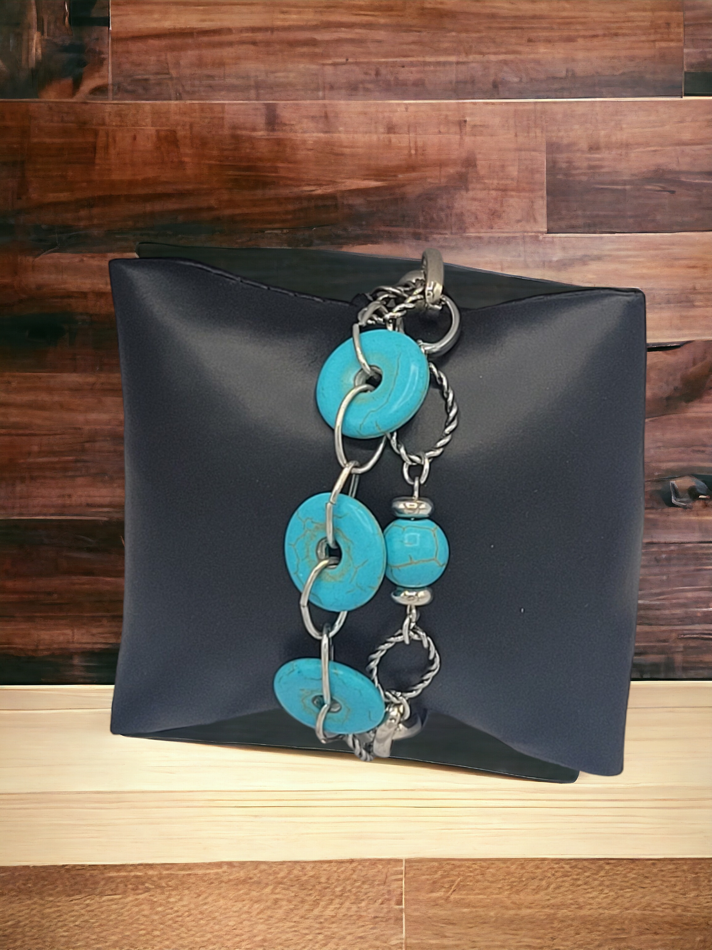 Barbed and beautiful blue stone bracelet