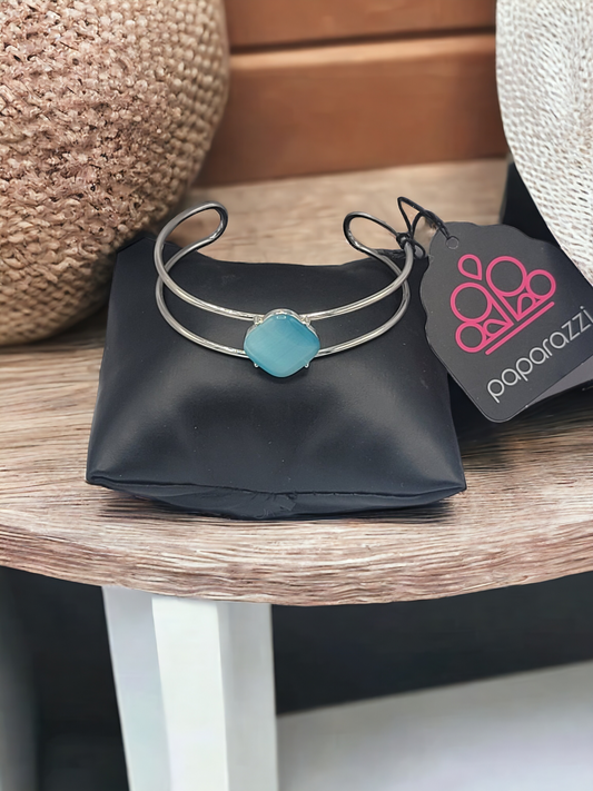 Seaglass open cuff bracelet (Bracelets)