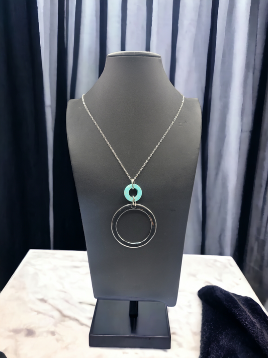 Double hoop blue necklace (Necklaces)