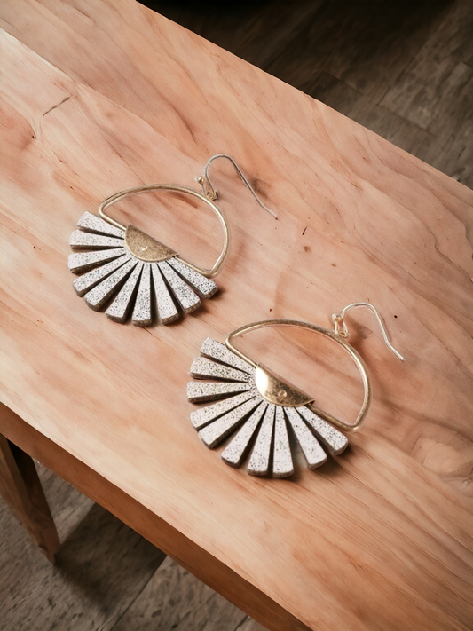 Sundown leatherette earrings