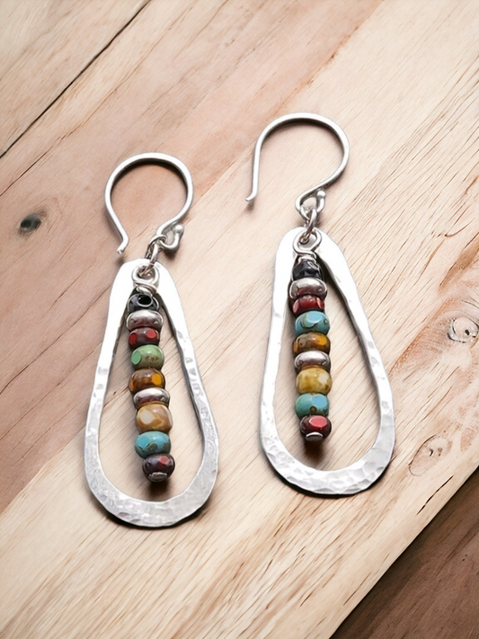 Stacked stones earrings (earrings)