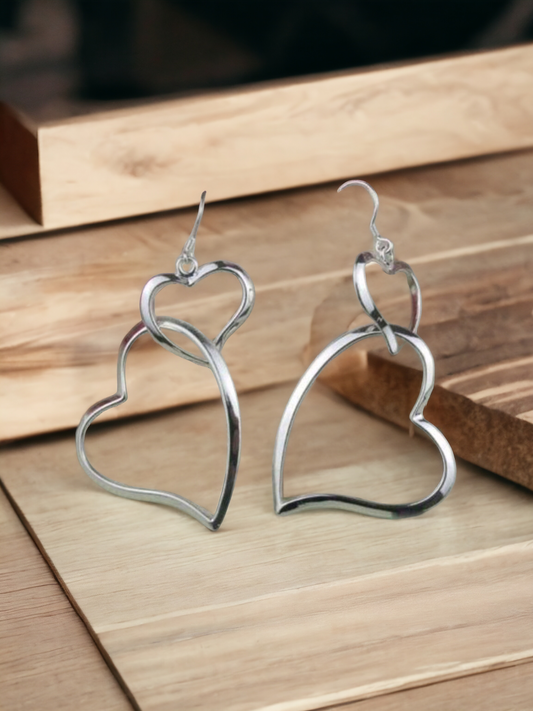 Double heartbeat earrings (earrings)
