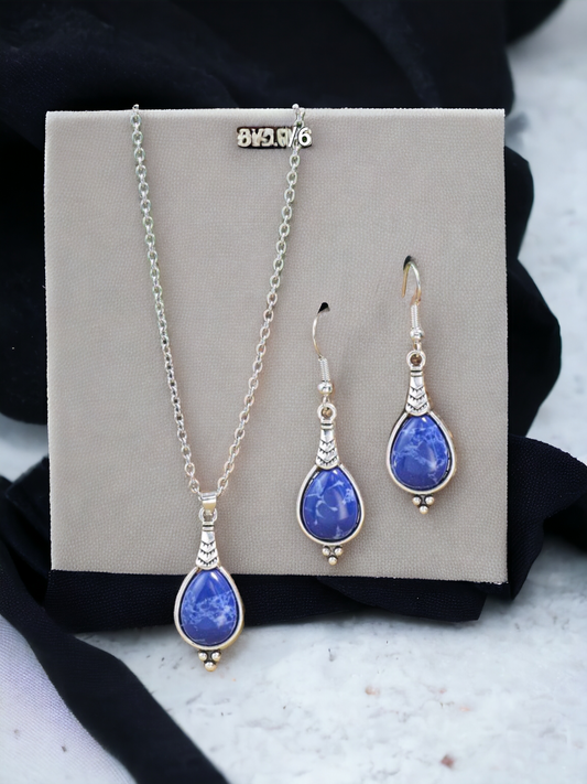 Blue advantage necklace set (jewelry sets)