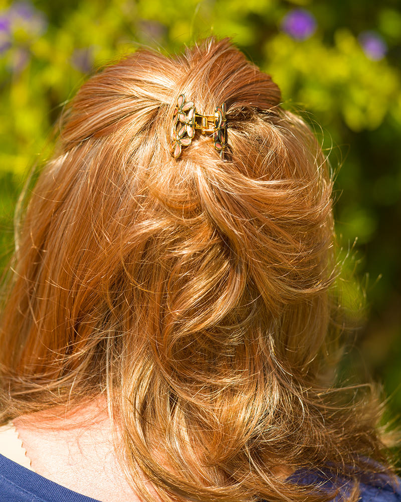 Flower hair claw clips