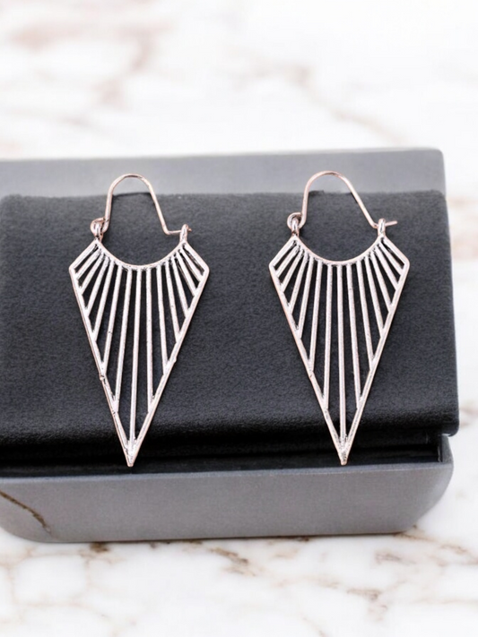 Pointed silver earrings (earrings)