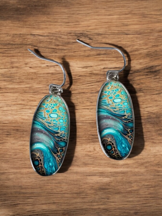 Bohemian marble earrings (Earrings)