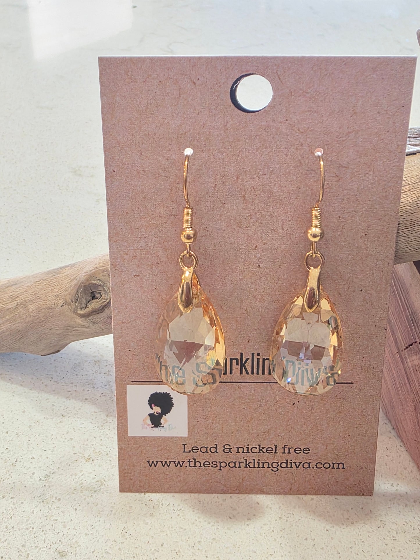 Iridescent tear drop earrings