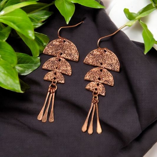 Copper jelly fish earrings (Earrings)