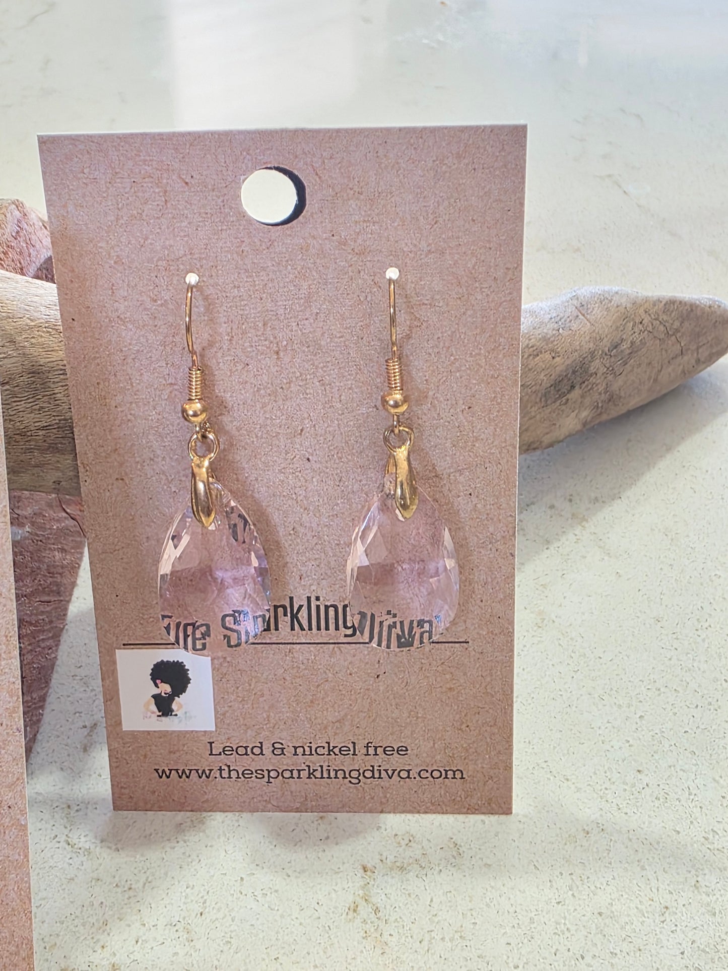 Iridescent tear drop earrings