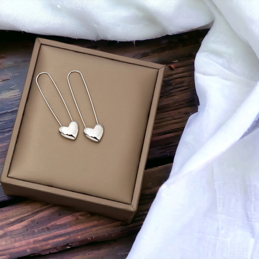 Heart-pin earrings (Jewelry)