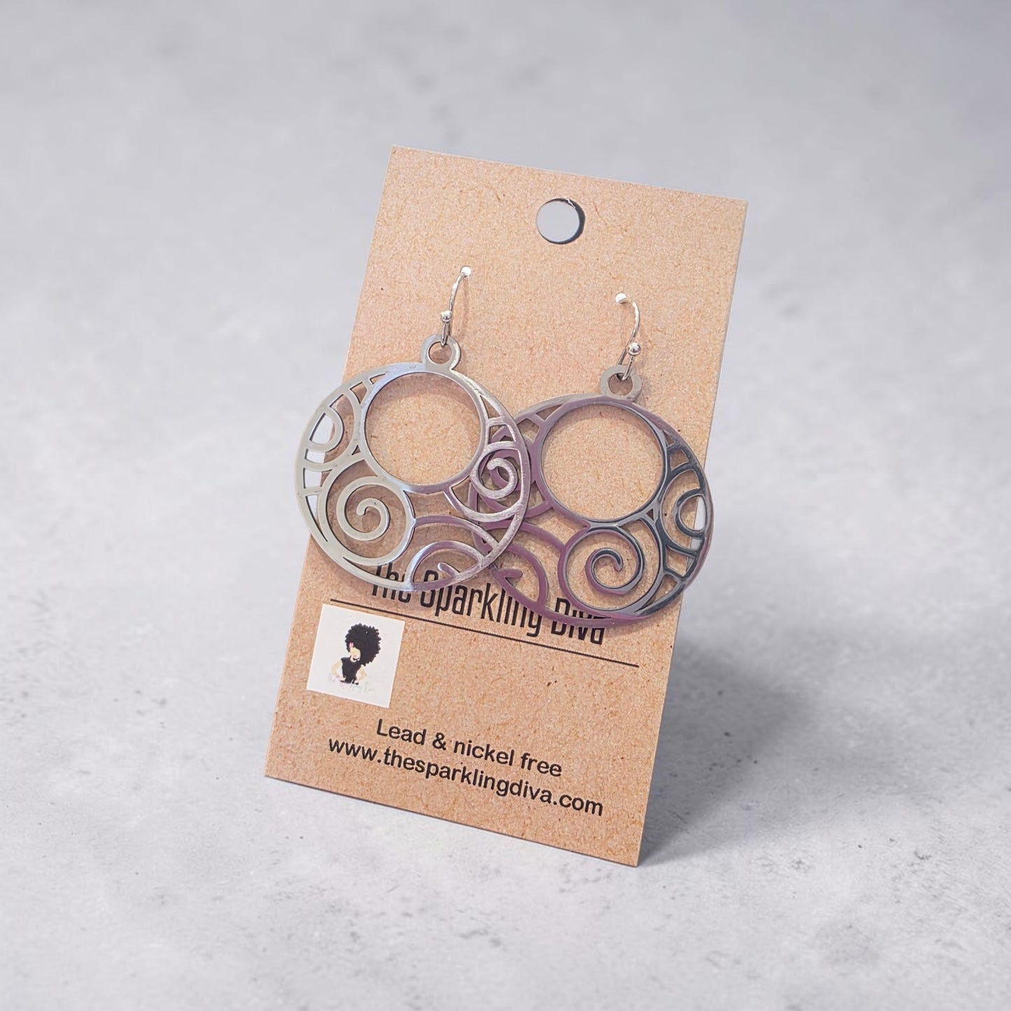 A silver wave earrings