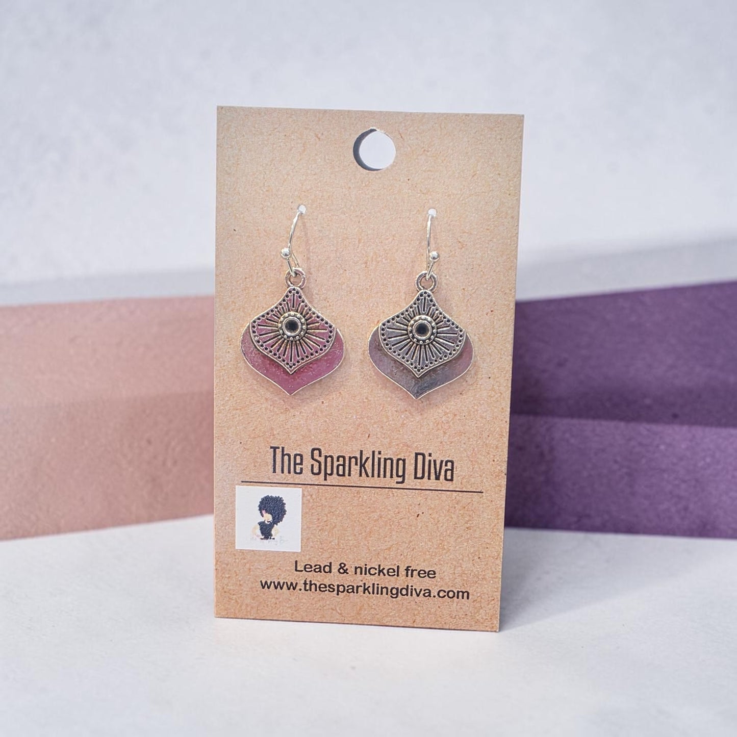 Silver ornaments earrings