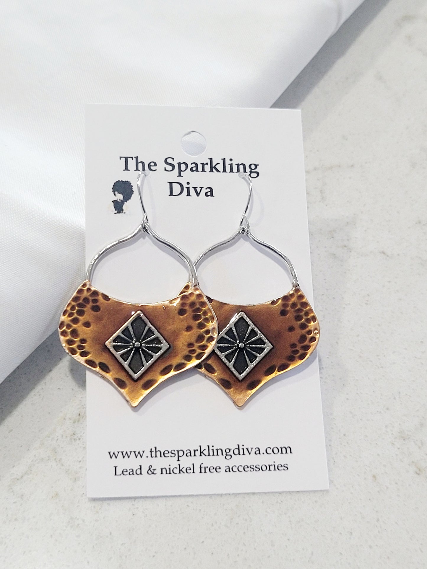 Branded bag earrings