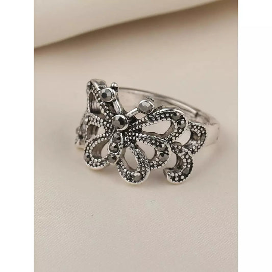 Gunmetal butterfly ring (ring)