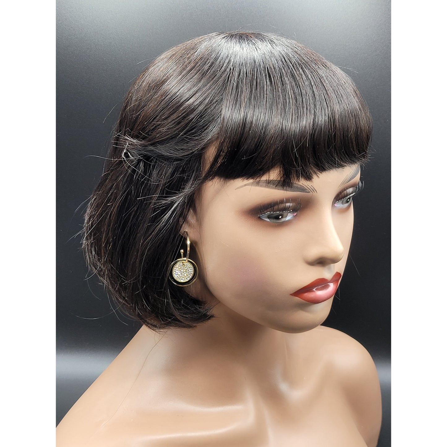 Rhinstone penny earrings