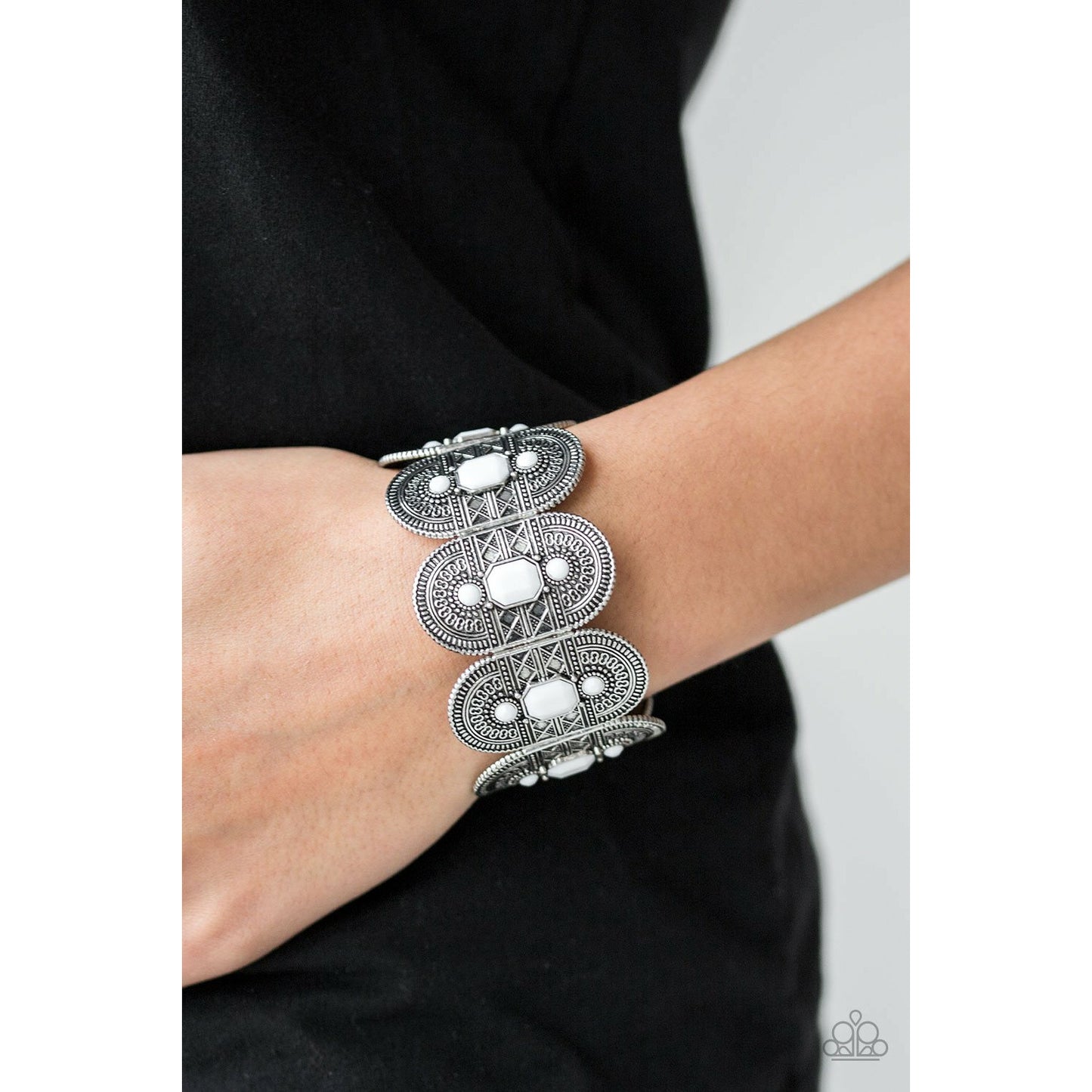 Turn Up The TROPICAL Heat - White bracelet