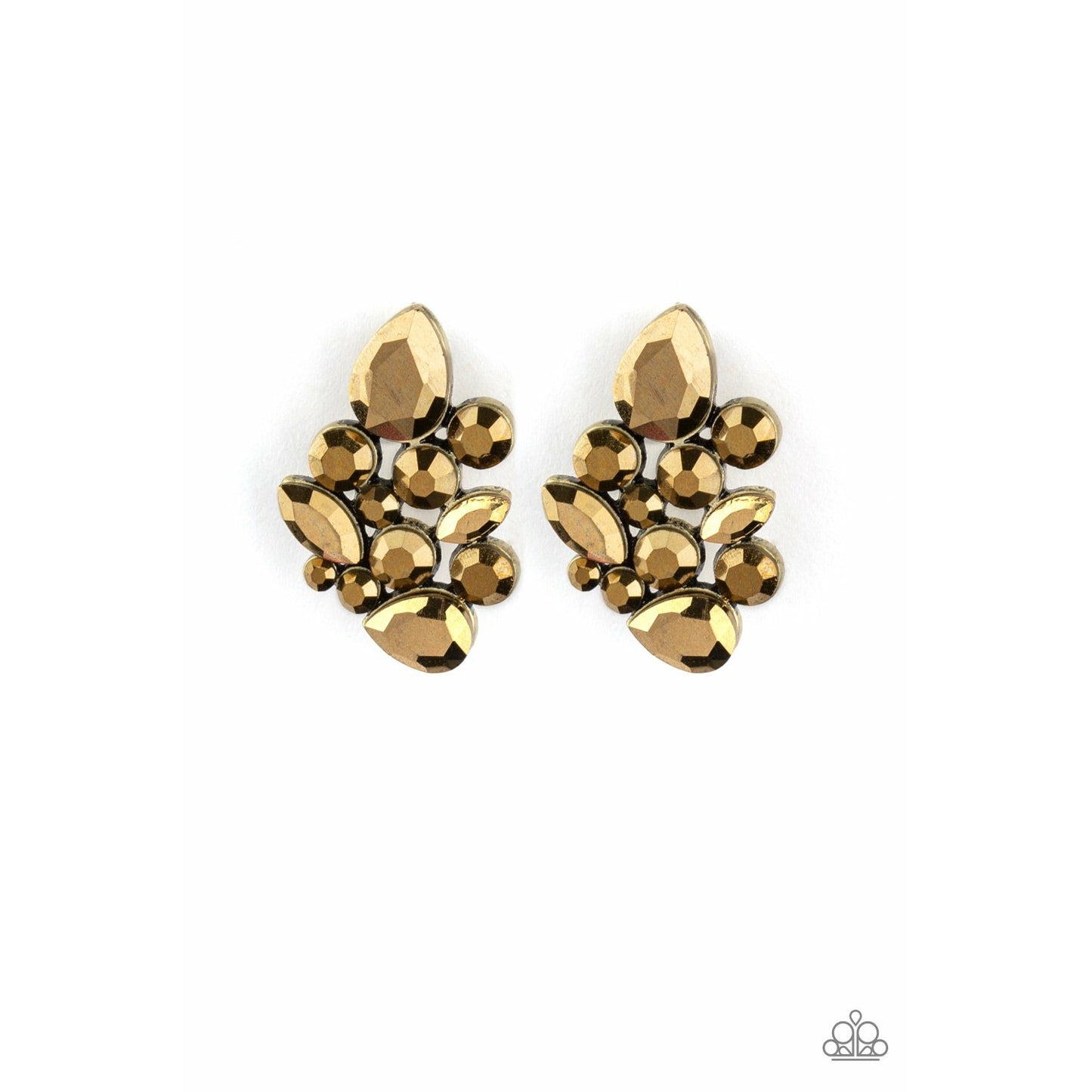 Galaxy Glimmer - Brass Earrings